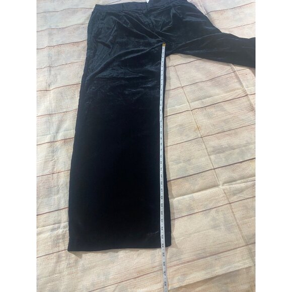 NWT Loft Women's Black Velvet The Peyton Trouser Casual Pants - 16 Tall - Picture 5 of 16